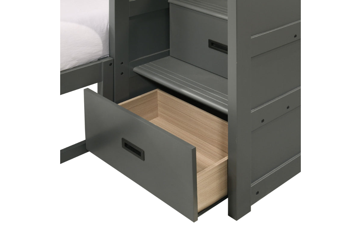 SAMIGRY05:Sami Bunk Bed With Storage Ste, Open