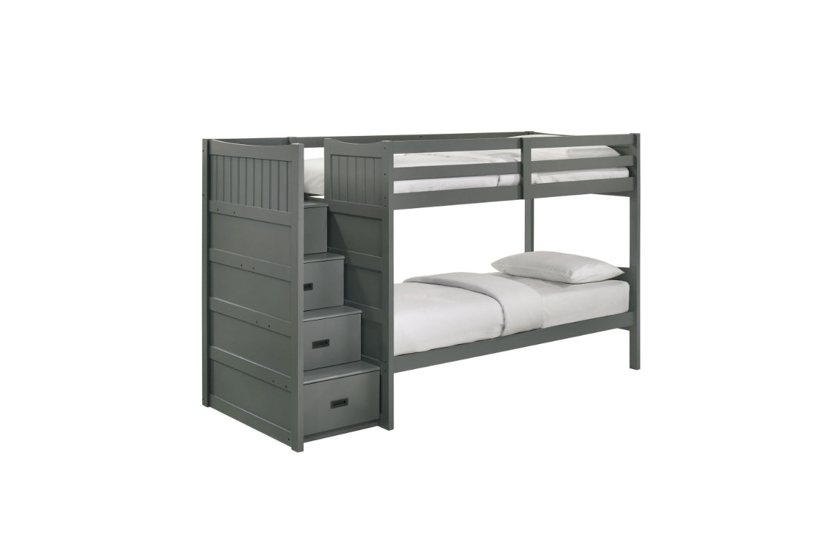 SAMIGRY04:Sami Bunk Bed With Storage Ste, AngledAngle