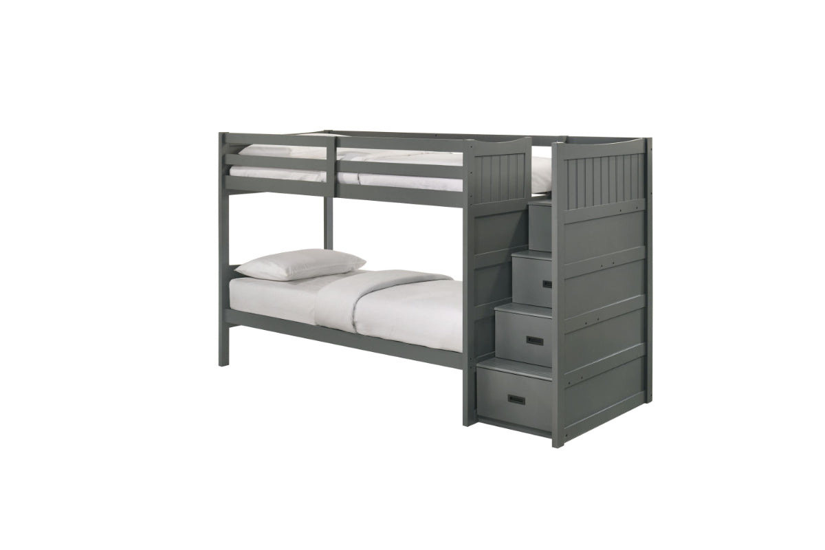 SAMIGRY03:Sami Bunk Bed With Storage Ste, AngledAngle
