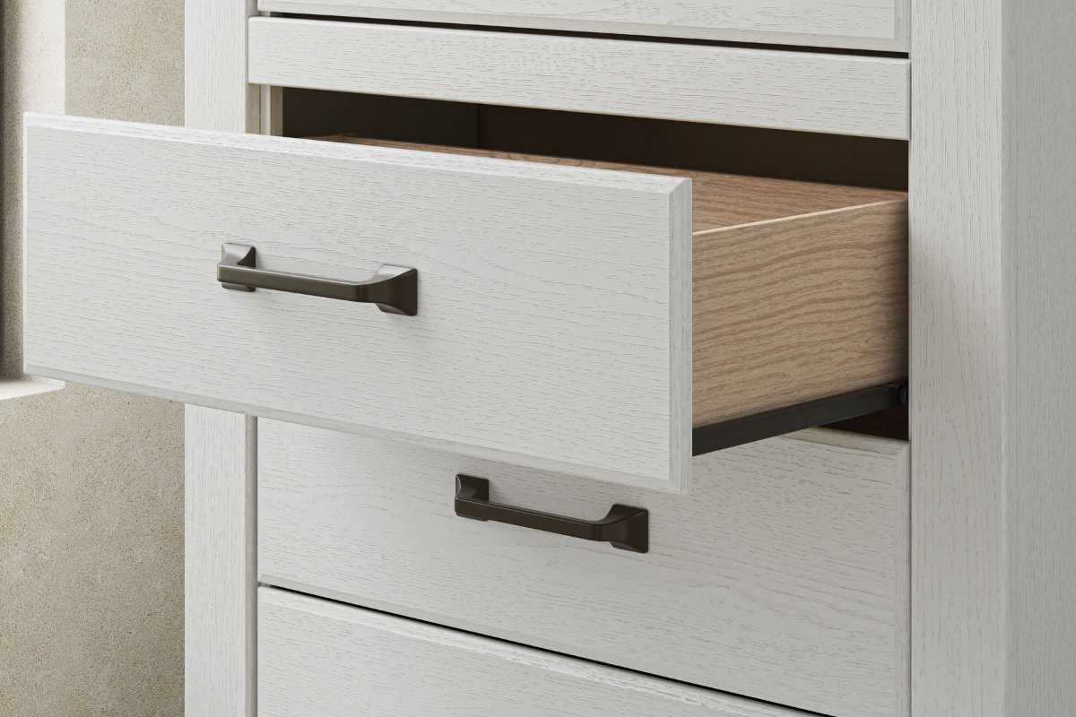 SAVONPO09:Savonport Storage Bed & Dresser & Mirror & Nightstand, 