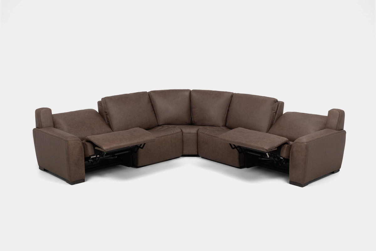 SEDONA000:Sedona 5 Piece 2 Power Sectional,  ReclinedAngled