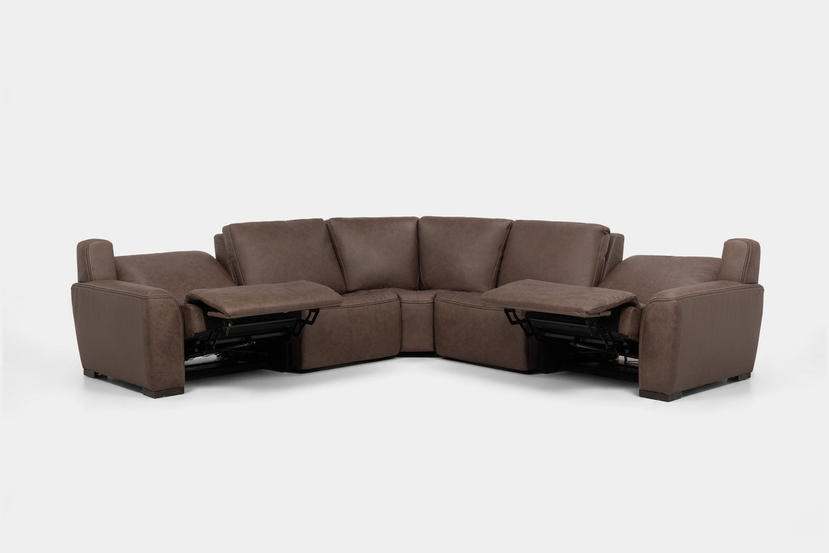 SEDONA000:Sedona 5 Piece 2 Power Sectional,  ReclinedAngled