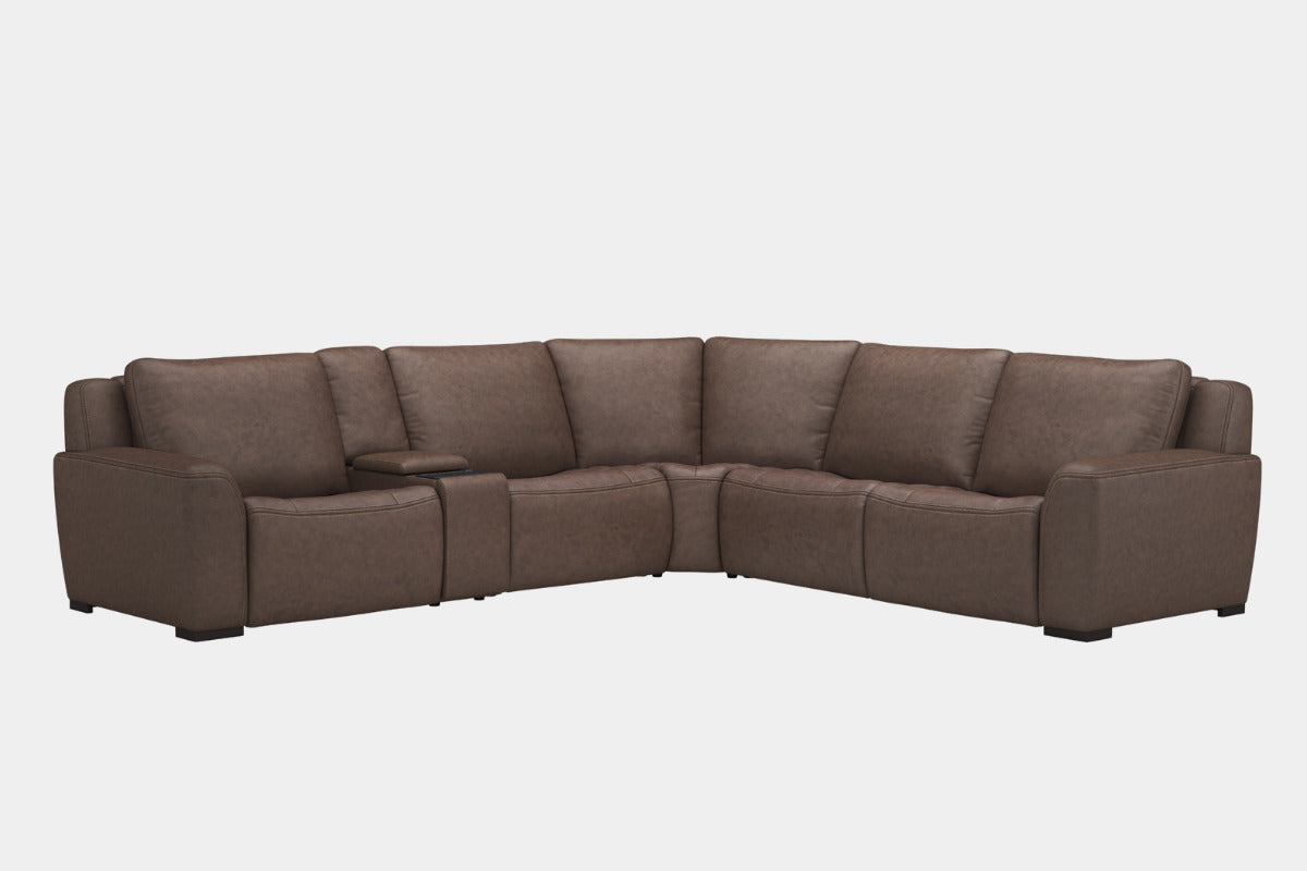 SEDONA015:Sedona 6 Piece 2 Power Sectional With 2 Power Armless Recliner, Angled