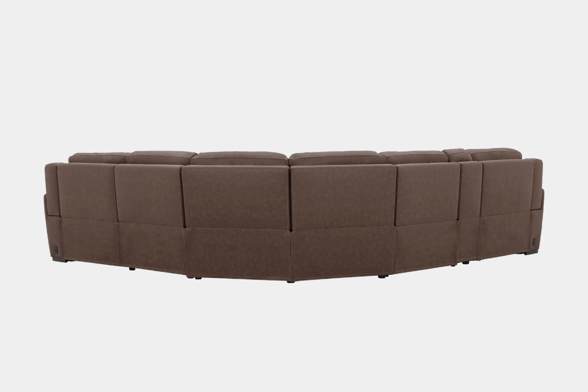 SEDONA015:Sedona 6 Piece 2 Power Sectional With 2 Power Armless Recliner, Back