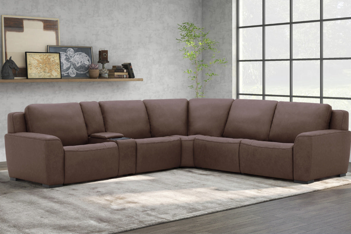SEDONA010:Sedona 6 Piece 2 Power Sectional, Styled