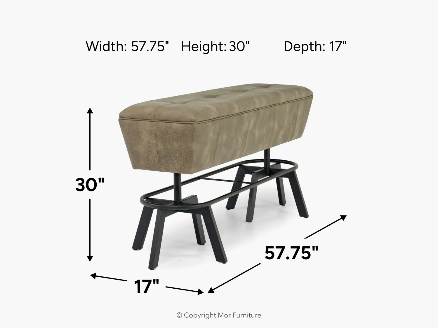 324511297:Sequoia Bar Height Dining Bench, 