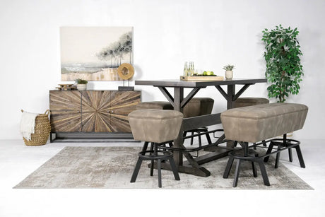 Sequoia Bar Height Dining Table & 4 Stools & Bench