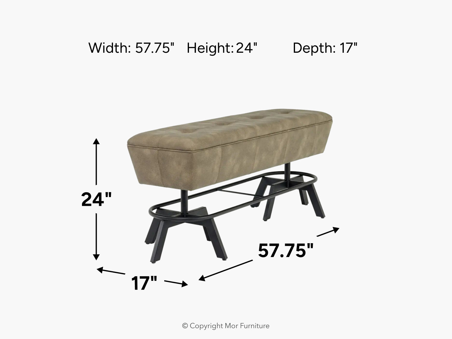 160655230:Sequoia Counter Height Bench, 