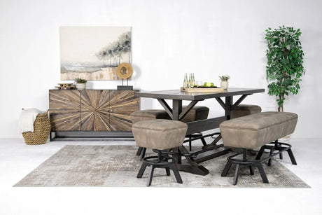 Sequoia Counter Height Dining Table & 4 Stools & Bench