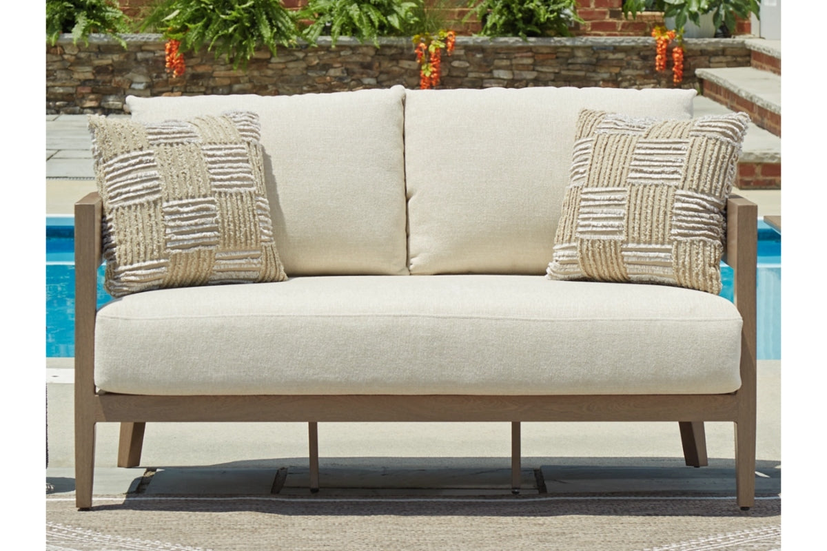 936586772:Serene Bay Outdoor Loveseat, StyledFront