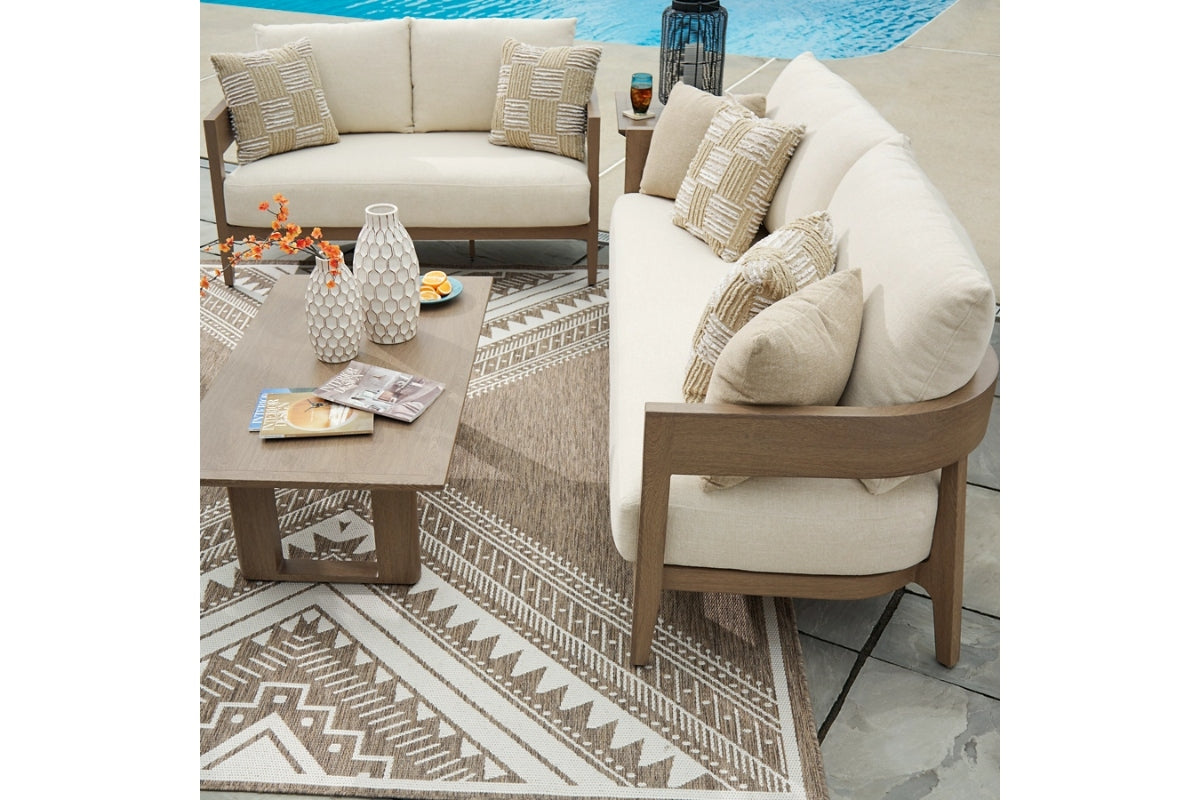 221148801:Serene Bay Outdoor Sofa, Styled