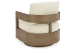761720584:Serene Bay Outdoor Swivel Glider Chair in Dark Brown/White