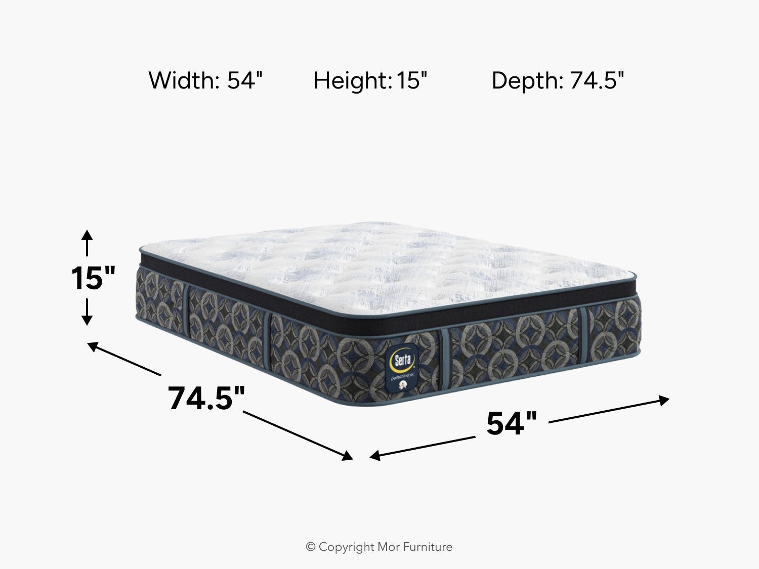 873106675:Serta Perfect Sleeper Cascade Range Pillow Top Mattress, 