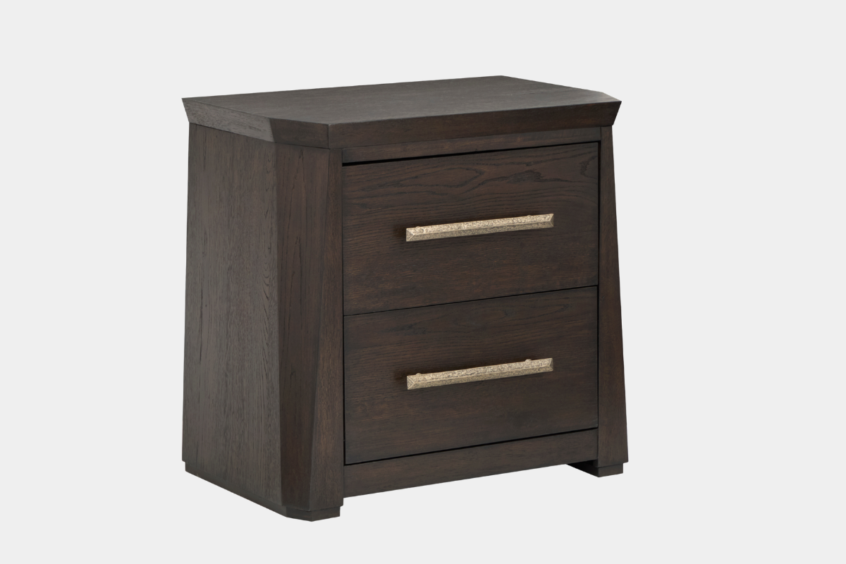 SHELBB003:Shelby Upholstered Bed & Dresser & Mirror & Nightstand, Angled