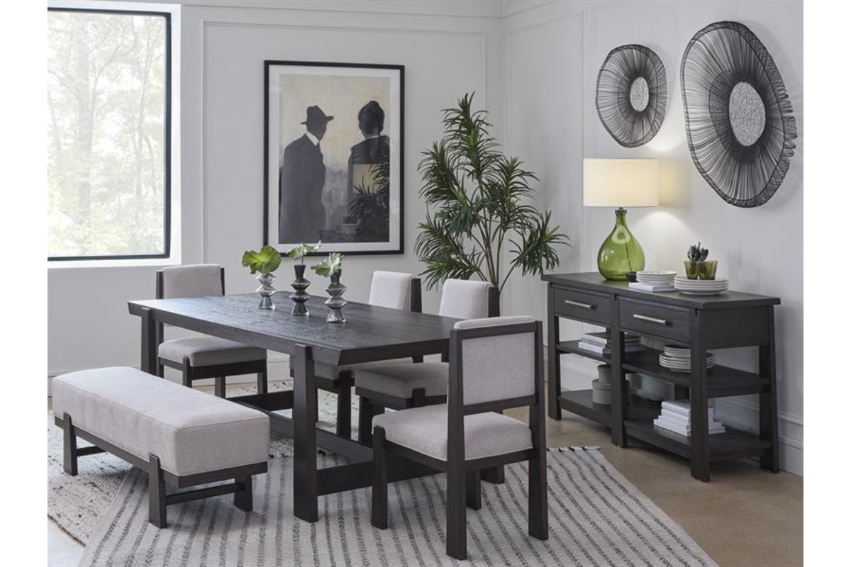 SHELBY022:Shelby Trestle Dining Table & , 