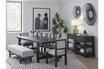 SHELBY015:Shelby Trestle Dining Table & , Side