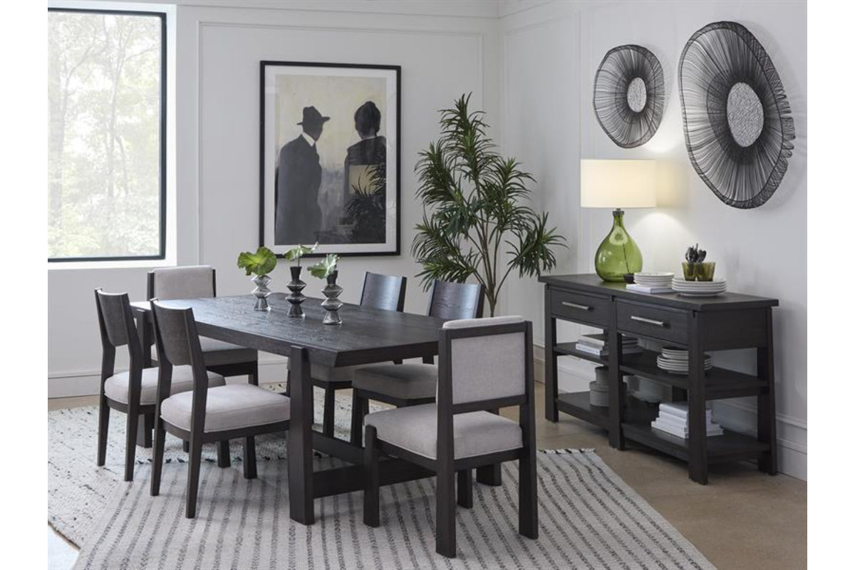 SHELBY001:Shelby Trestle Dining Table & , Side
