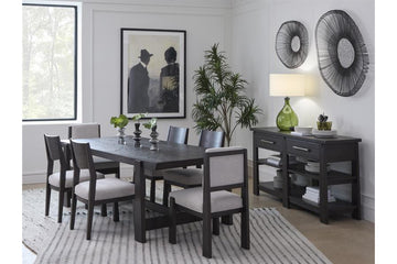 SHELBY001:Shelby Trestle Dining Table & , Side