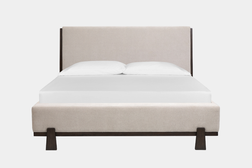 SHELBB003:Shelby Upholstered Bed & Dresser & Mirror & Nightstand, Front