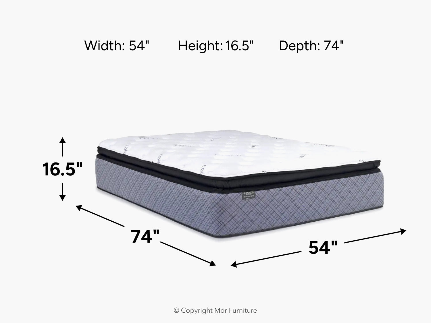 832556970:Sherwood Quantum Edge Jumbo Pillow Top Mattress, 