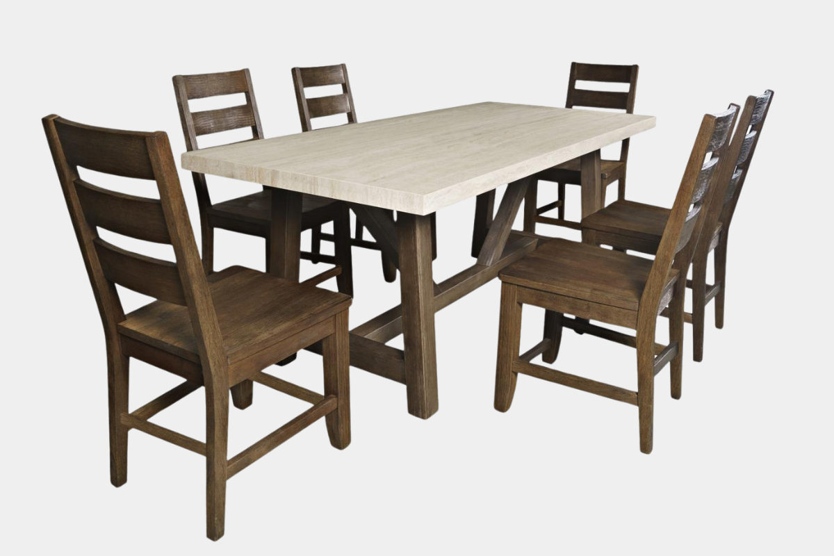 SIENNA030:Sienna Counter Height Dining Table & 6 Stools, 