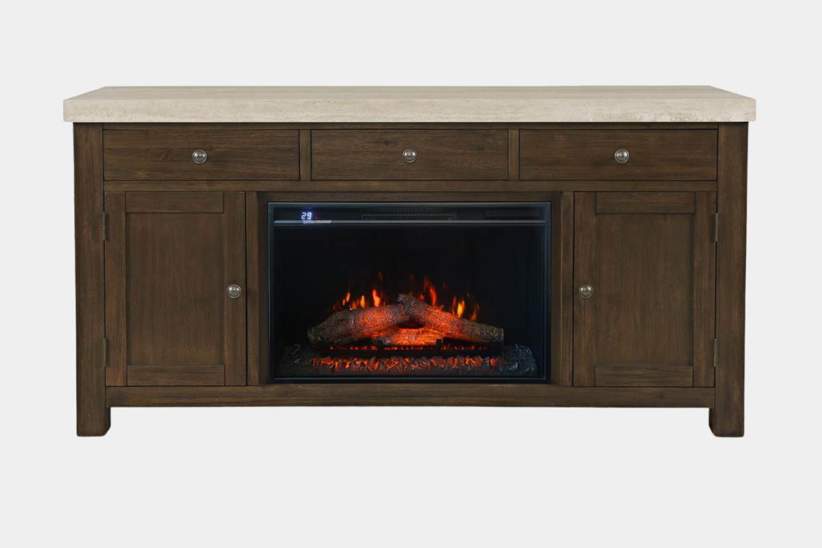627645668:Sienna Fireplace Console, Front