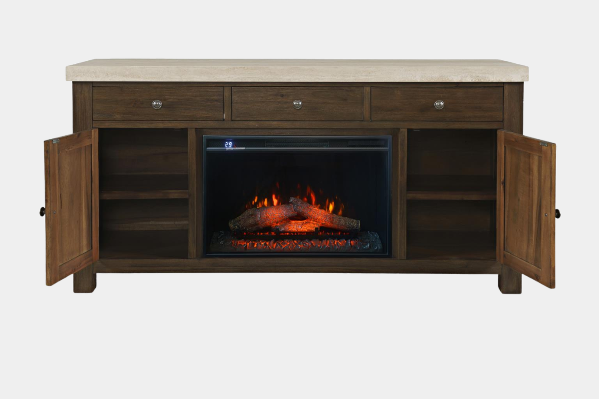 627645668:Sienna Fireplace Console, FrontOpen