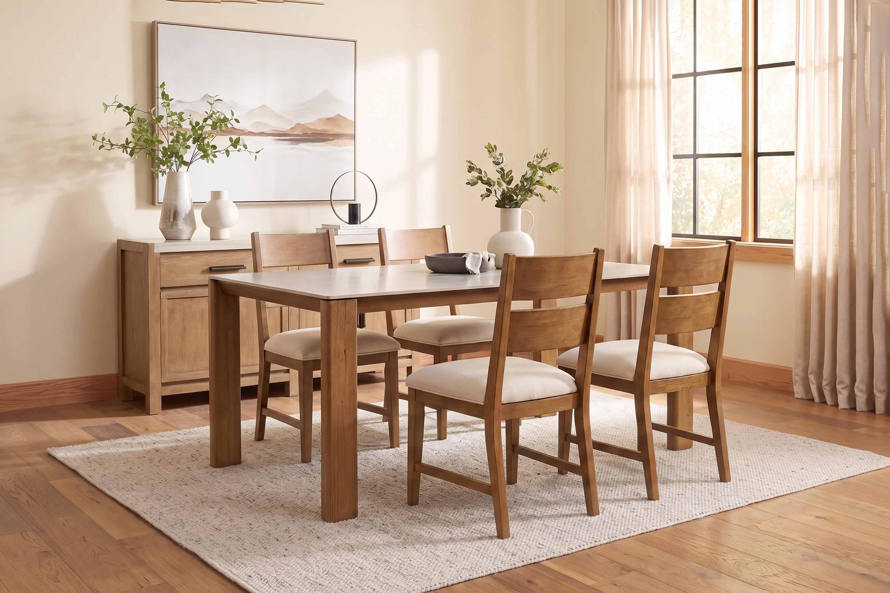 SIERFNA00:Sierrafina Dining Table & 4 Chairs, Back