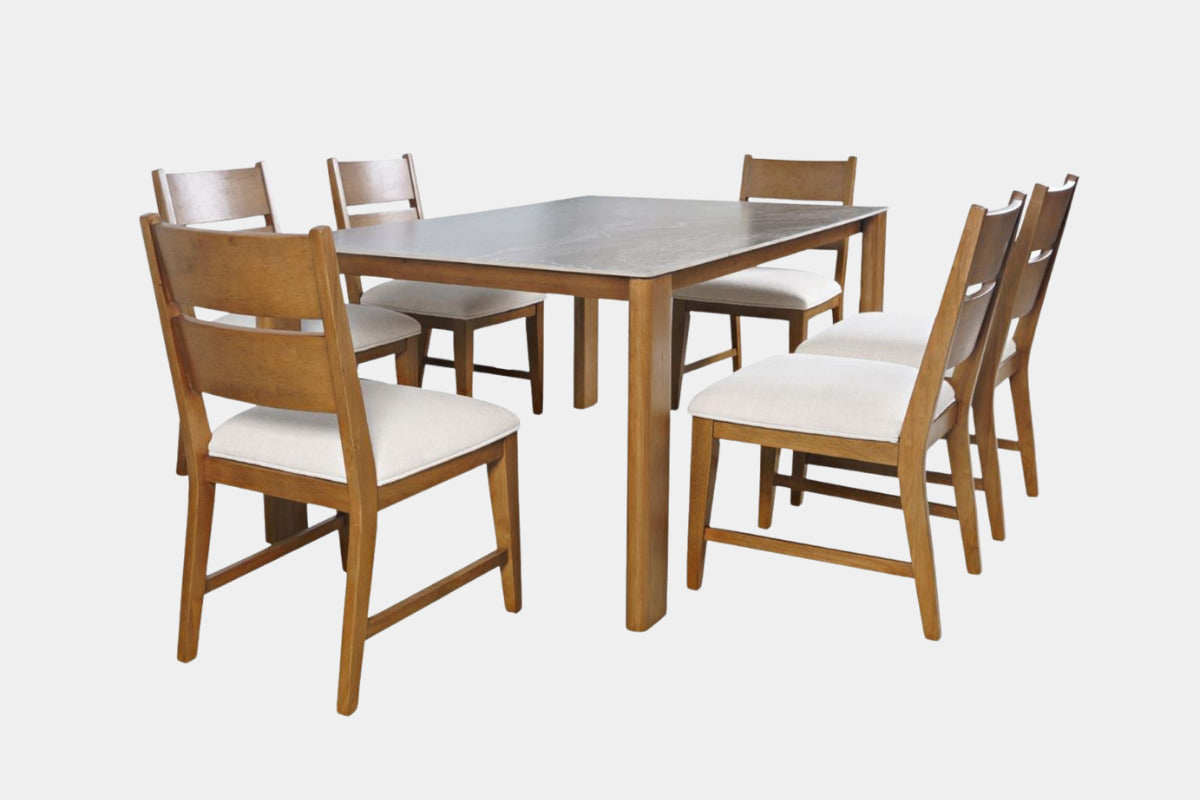 SIERFNA02:Sierrafina Dining Table & 6 Chairs, Back