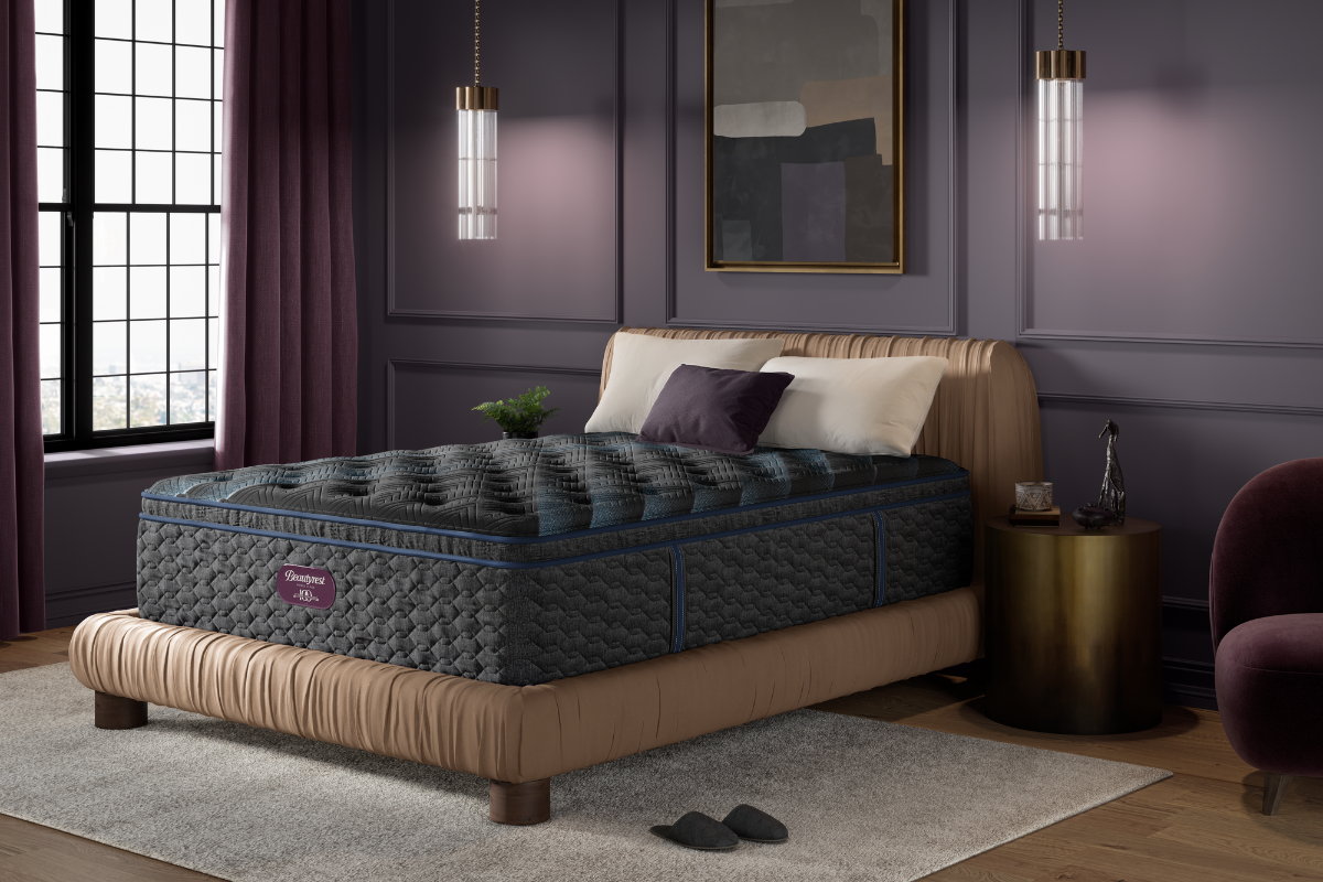 666437101:Simmons Beautyrest World Class Level 3 Pillow Top Mattress, Styled
