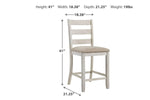 006378045:Skempton Counter Height Ladder Back Stool, Back
