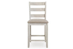 006378045:Skempton Counter Height Ladder Back Stool, FrontBack