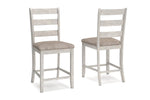 006378045:Skempton Counter Height Ladder Back Stool, FrontBack