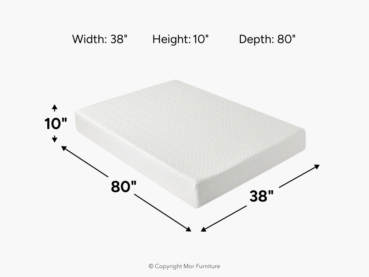 201068203:Sleepmor 10 Inch Essential Hybrid Mattress, 