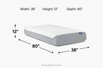 968012789:Sleepmor 12 Inch Copper Infused Medium Mattress, 
