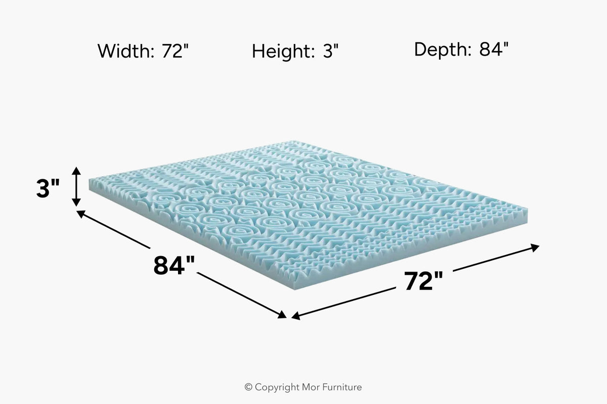 484351599:Sleepmor Gel Infused 5 Zone Mattress Cover,