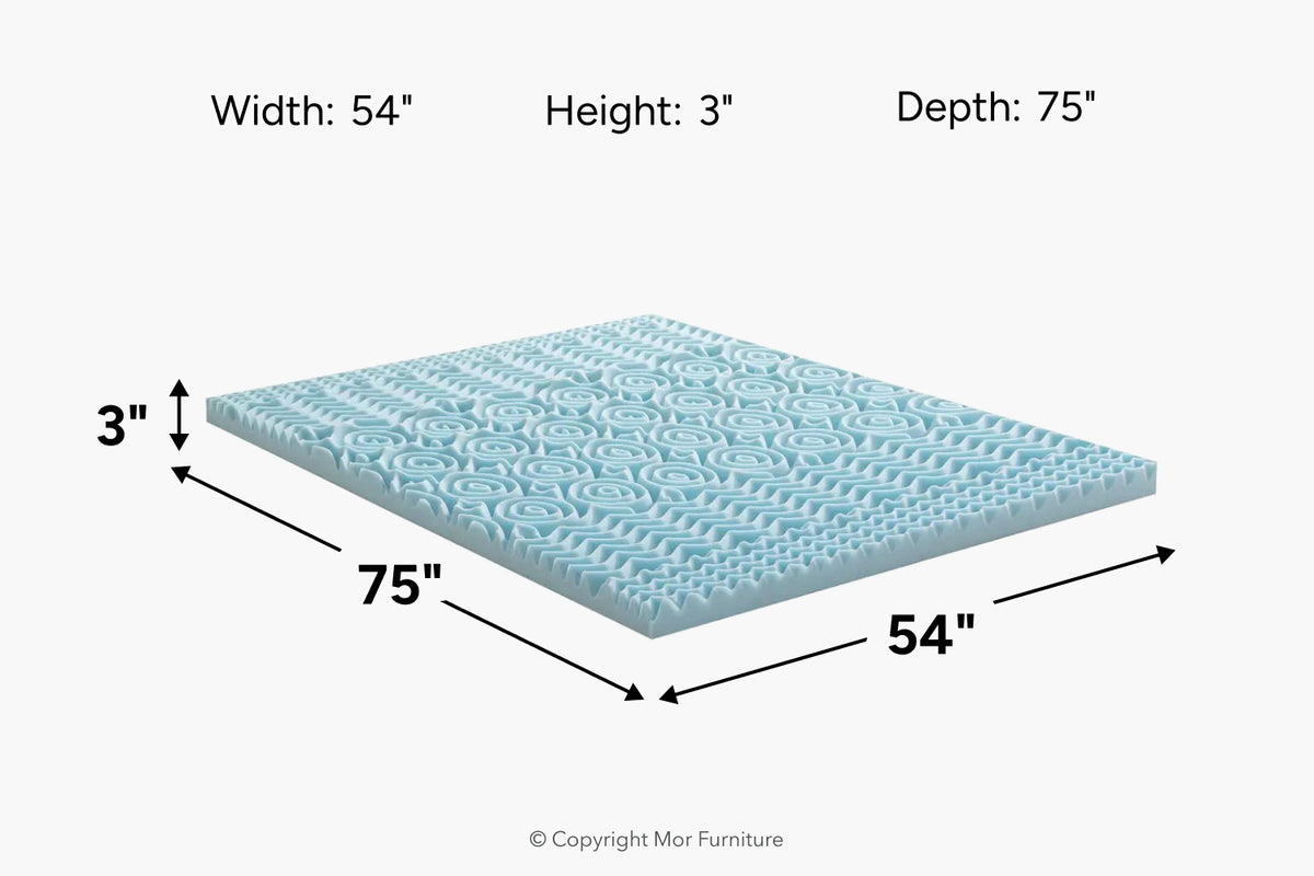 503810225:Sleepmor Gel Infused 5 Zone Mattress Cover,