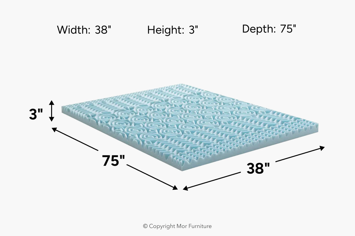 646213730:Sleepmor Gel Infused 5 Zone Mattress Cover,
