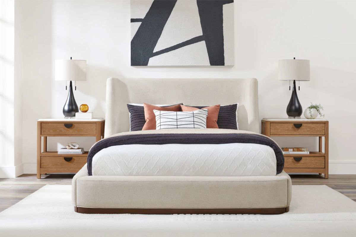 SOPHIE007:Sophie Upholstered Bed, Styled