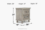 937506070:Summer House 2 Drawer Nightstand,