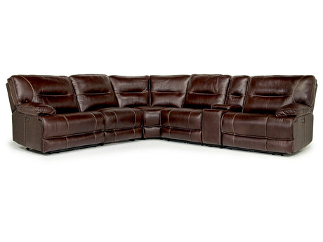Retreat 6 Piece Power Sectional With Power Armless Recliner