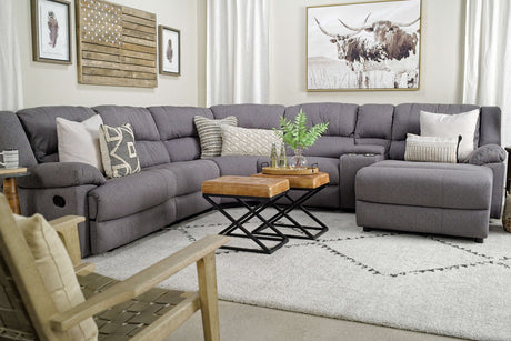 SYLAS0010:Sylas 6 Piece Rec Chaise Sectional