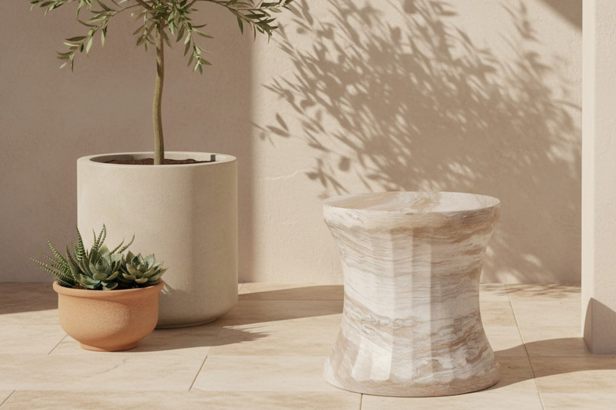995837458:Terralune Outdoor End Table, Styled