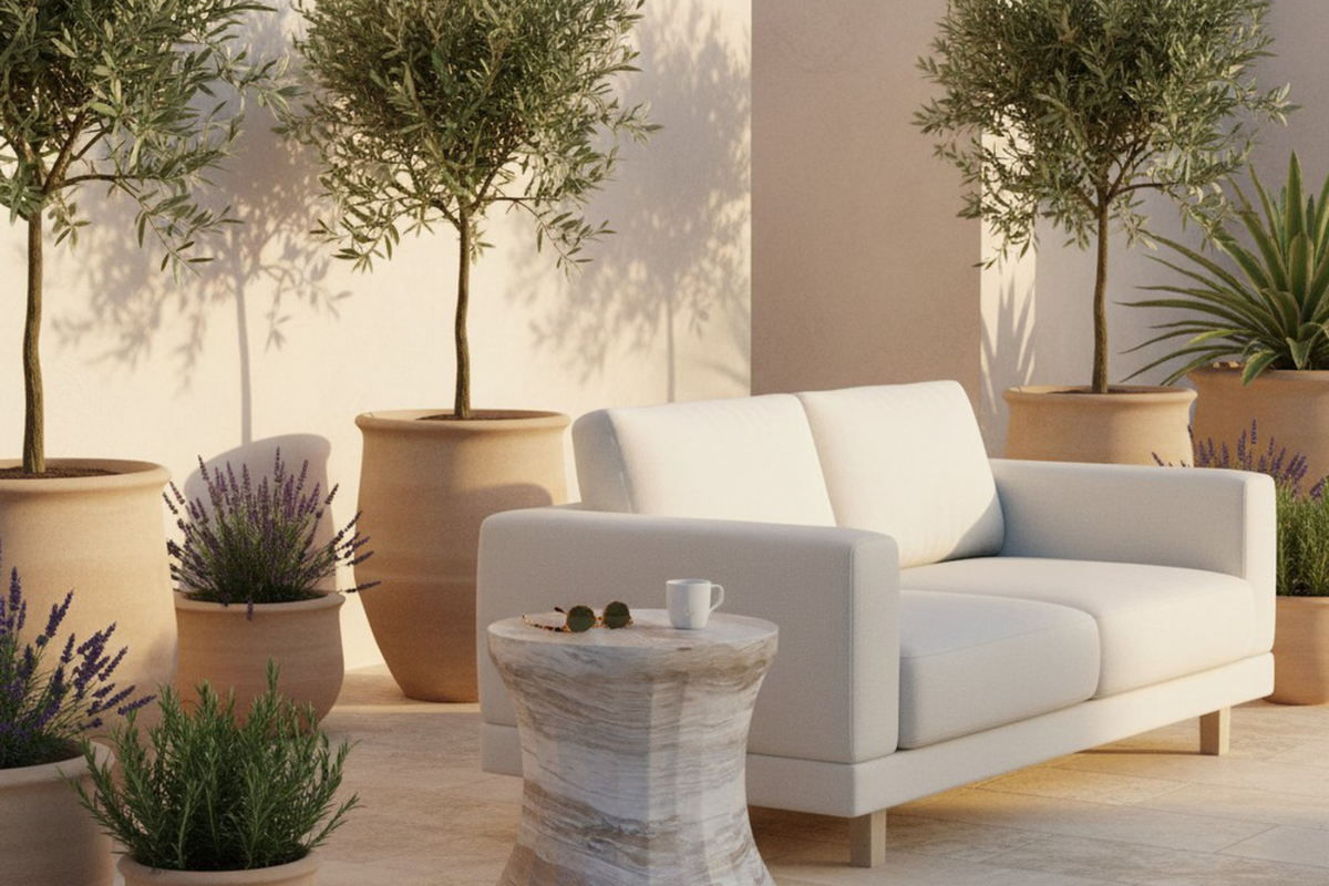 995837458:Terralune Outdoor End Table, Styled