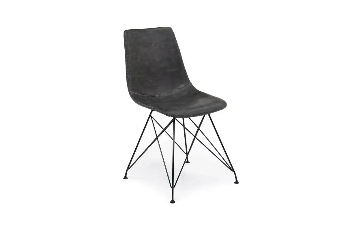 BRENNAN01:Brennan Round Dining Table & 4, AngledSideAngle