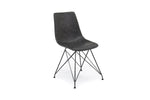 LUCIAWHT1:Theo Side Chair in Slate Angled