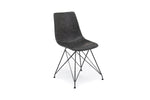 LUCIAWHT1:Theo Side Chair in Slate Angled
