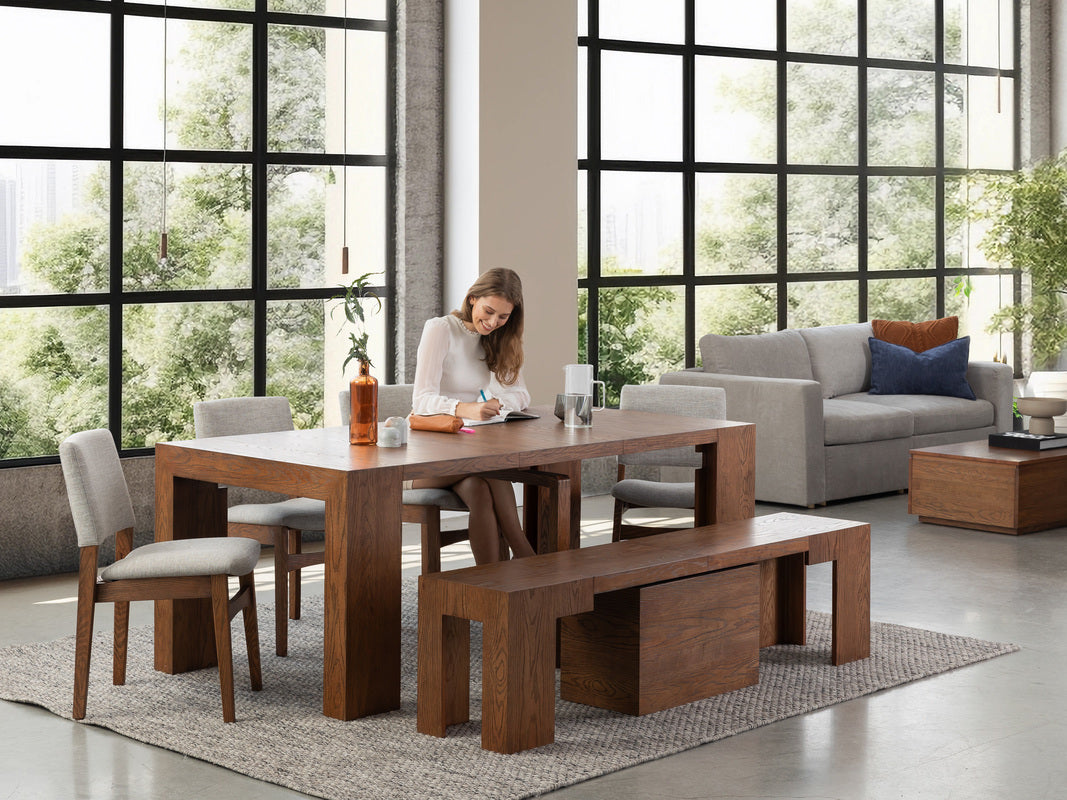 438255982:Transformer Dining Bench, Styled