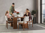 TRANSFM41:Transformer Dining Table & 4 Stackable Chairs, Styled