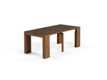 TRANSFM41:Transformer Dining Table & 4 Stackable Chairs, Angled